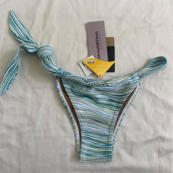 NWT Cia Martima Striped Halter Bikini Set - Picture 4 of 8
